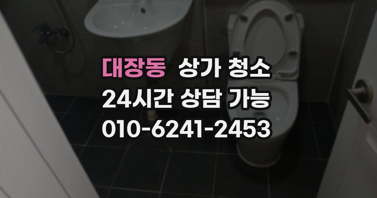 대장동 상가 청소