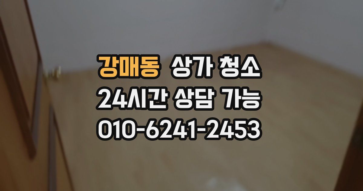 강매동 상가 청소