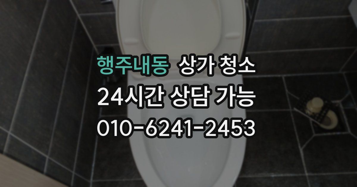 행주내동 상가 청소