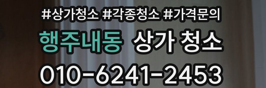 행주내동 상가 청소