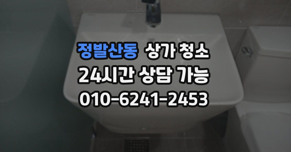 정발산동 상가 청소