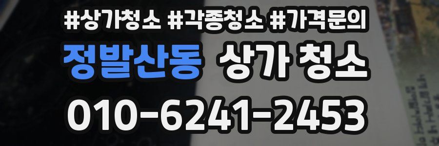 정발산동 상가 청소