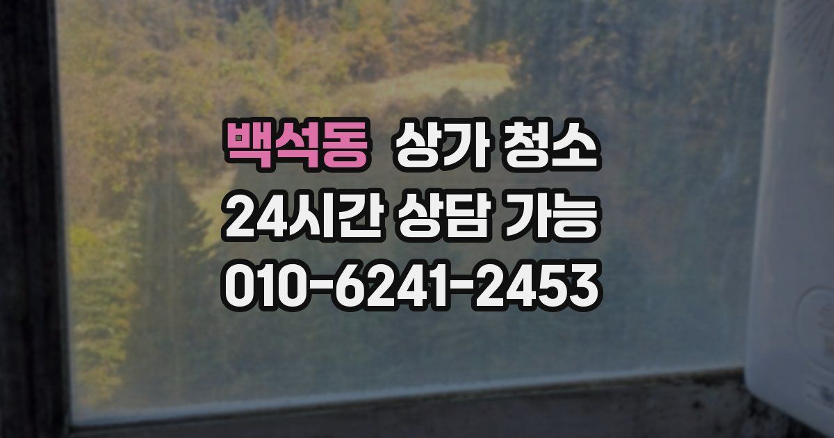 백석동 상가 청소