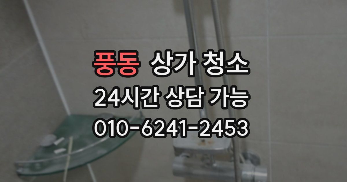 풍동 상가 청소