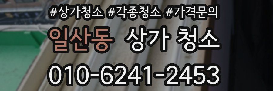 일산동 상가 청소
