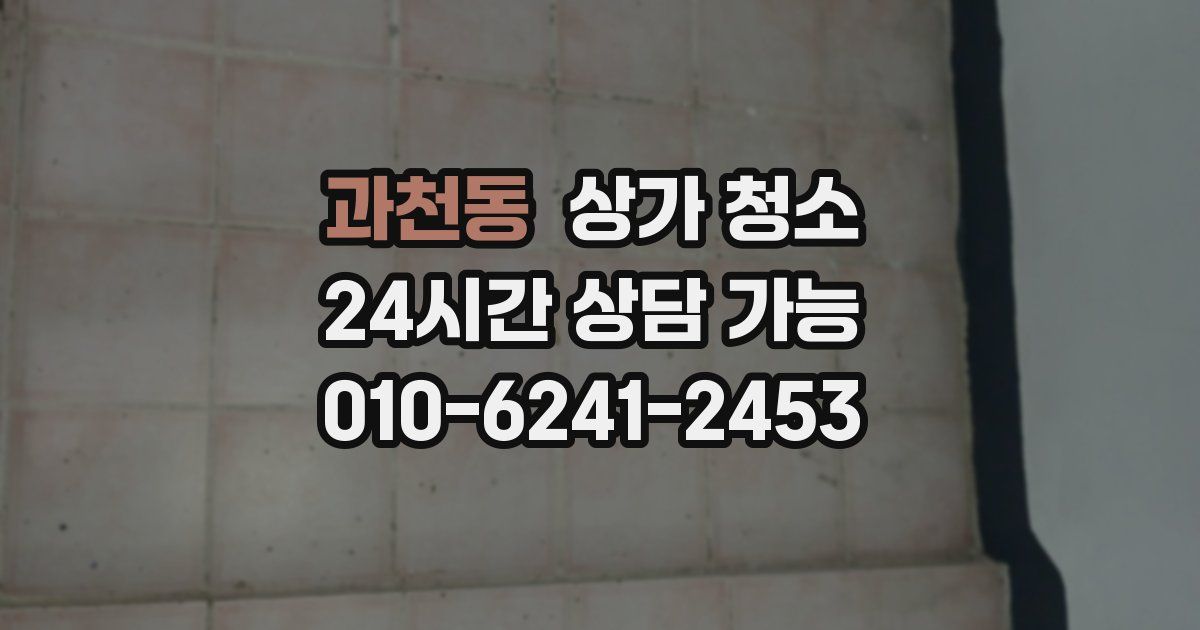 과천동 상가 청소