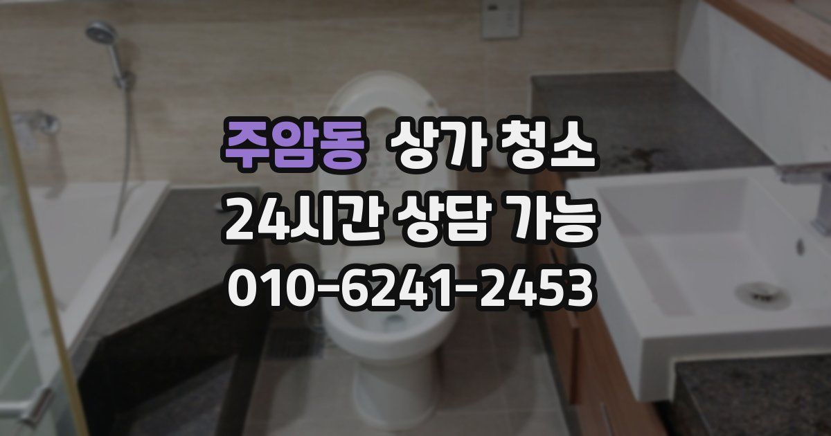 주암동 상가 청소