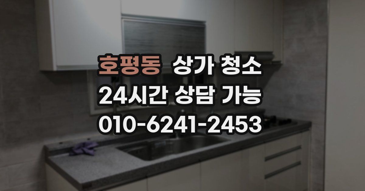 호평동 상가 청소