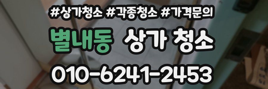 별내동 상가 청소