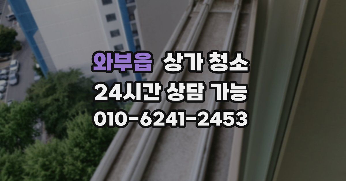 와부읍 상가 청소