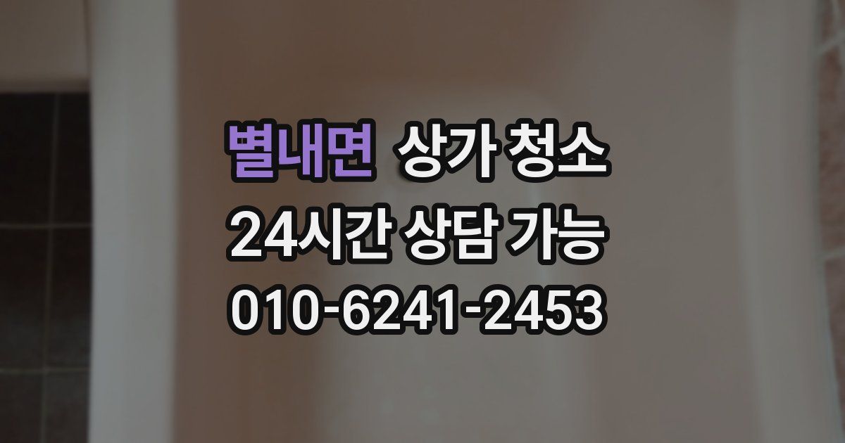 별내면 상가 청소