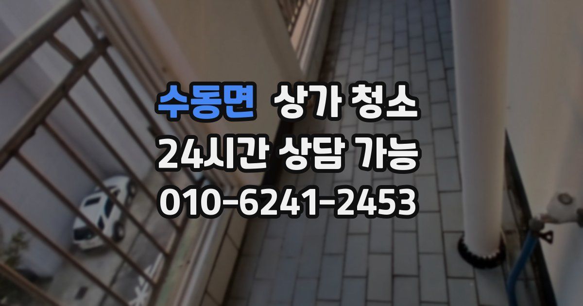 수동면 상가 청소