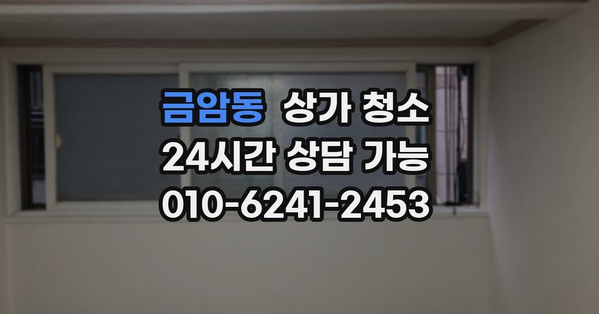 금암동 상가 청소