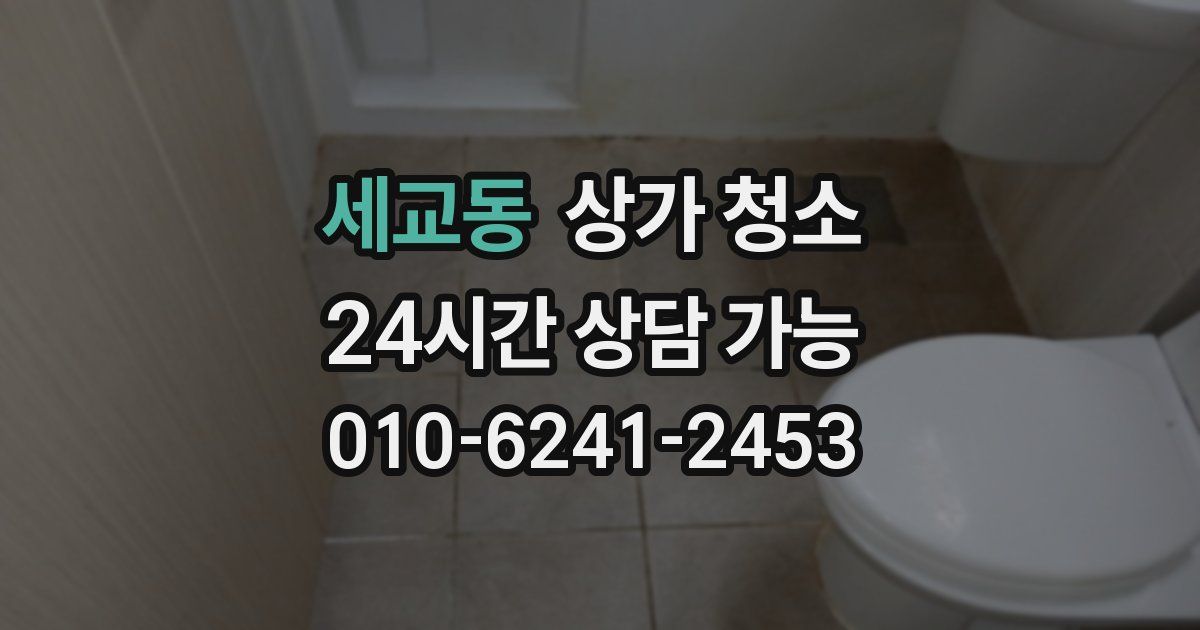세교동 상가 청소