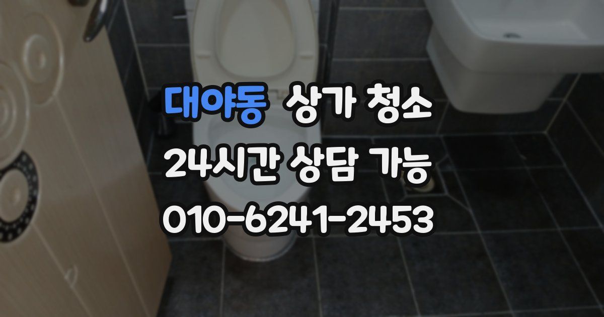대야동 상가 청소
