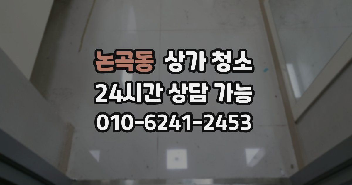 논곡동 상가 청소