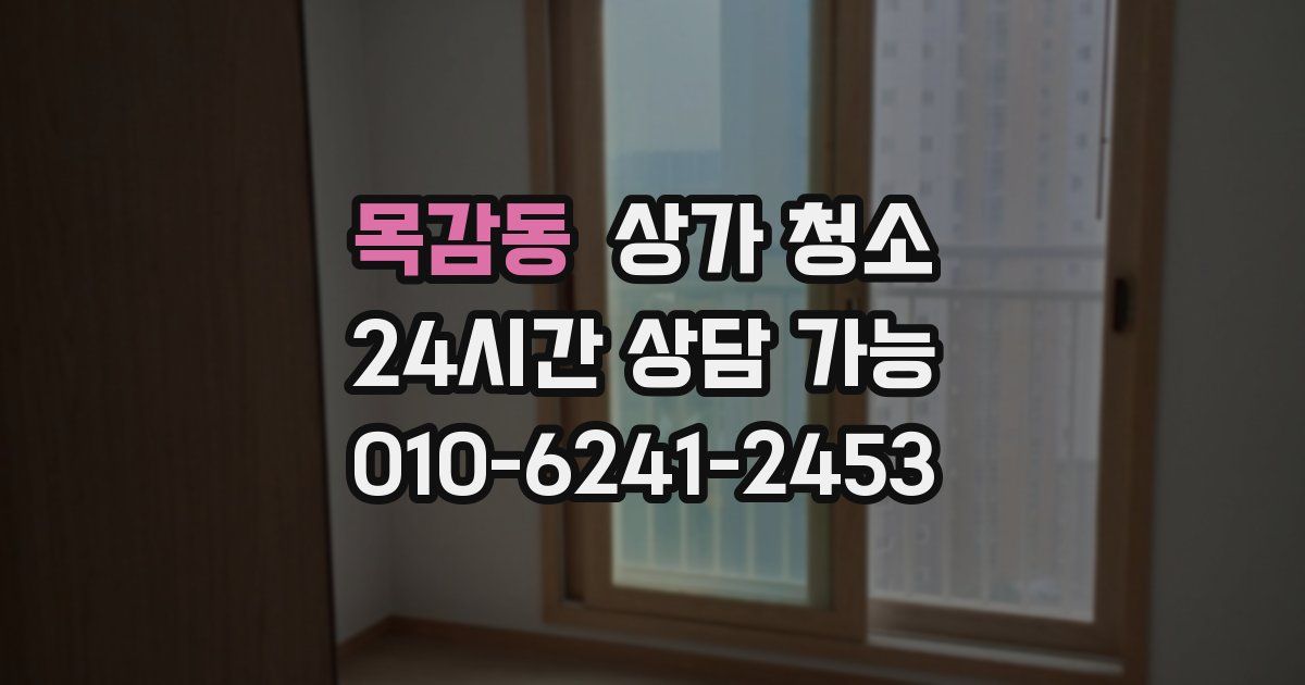 목감동 상가 청소