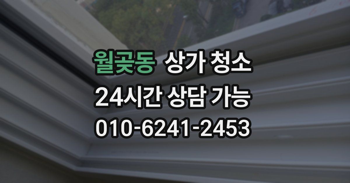 월곶동 상가 청소