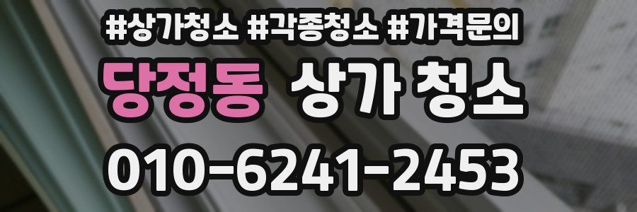 당정동 상가 청소