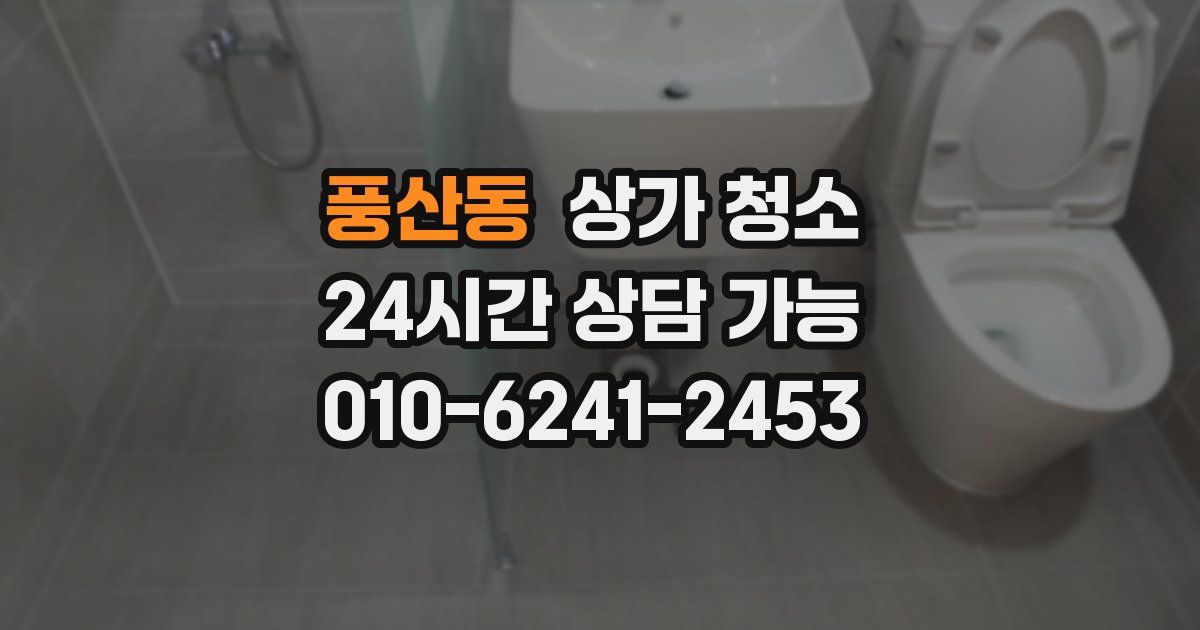 풍산동 상가 청소