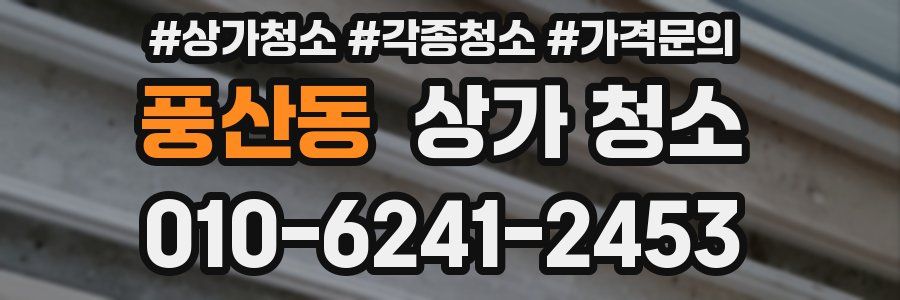 풍산동 상가 청소