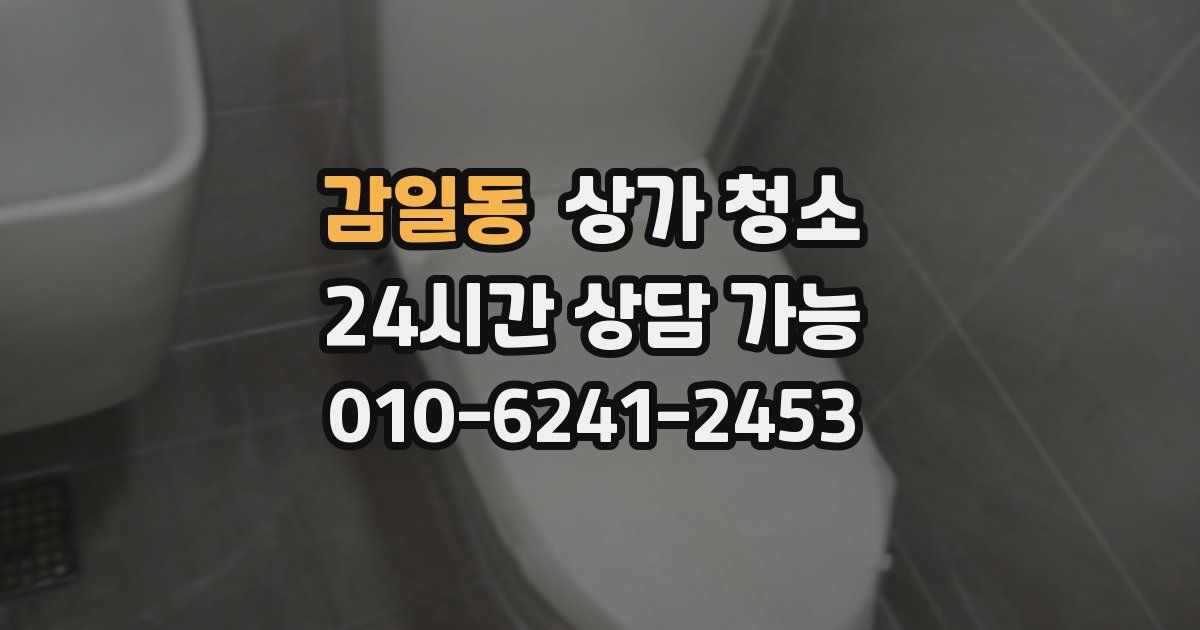 감일동 상가 청소