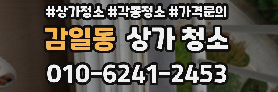 감일동 상가 청소