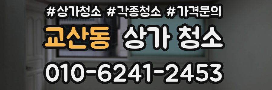 교산동 상가 청소