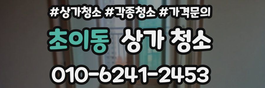 초이동 상가 청소