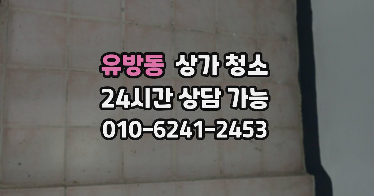 유방동 상가 청소