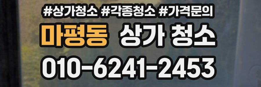 마평동 상가 청소