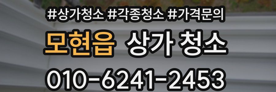 모현읍 상가 청소