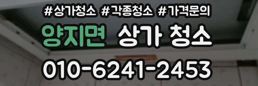 양지면 상가 청소