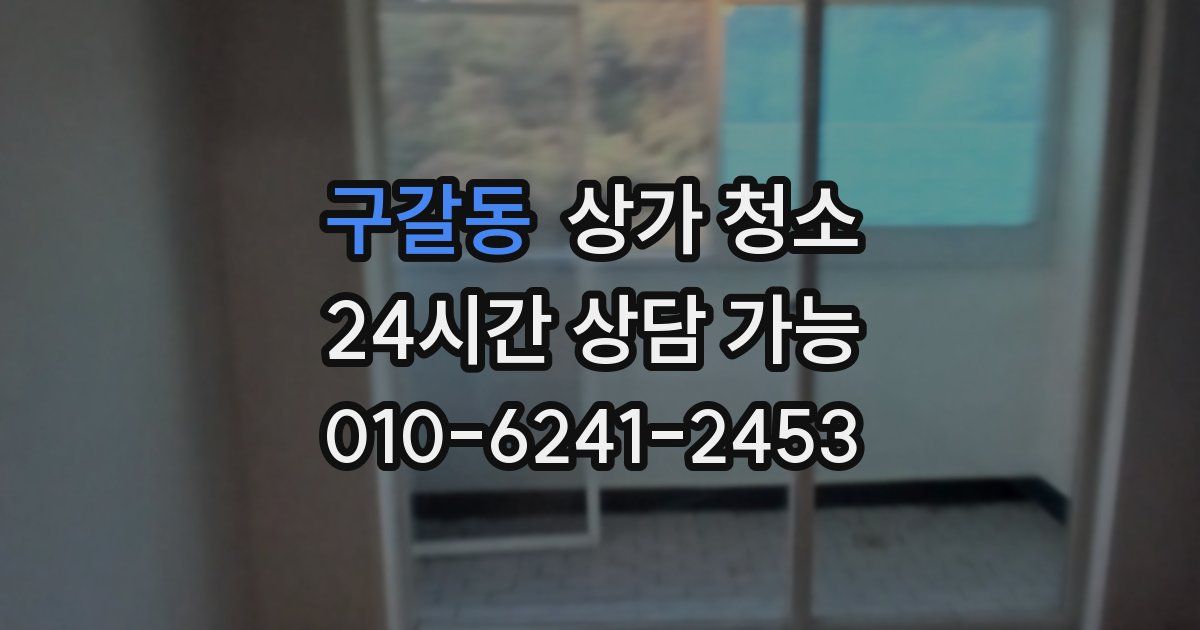구갈동 상가 청소