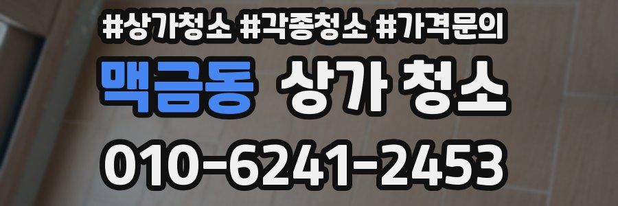 맥금동 상가 청소