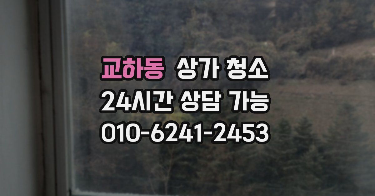 교하동 상가 청소