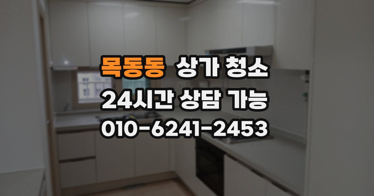 목동동 상가 청소