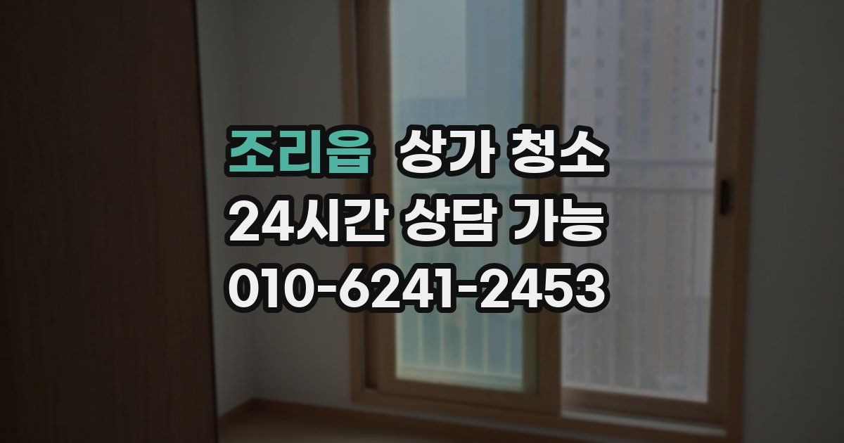 조리읍 상가 청소