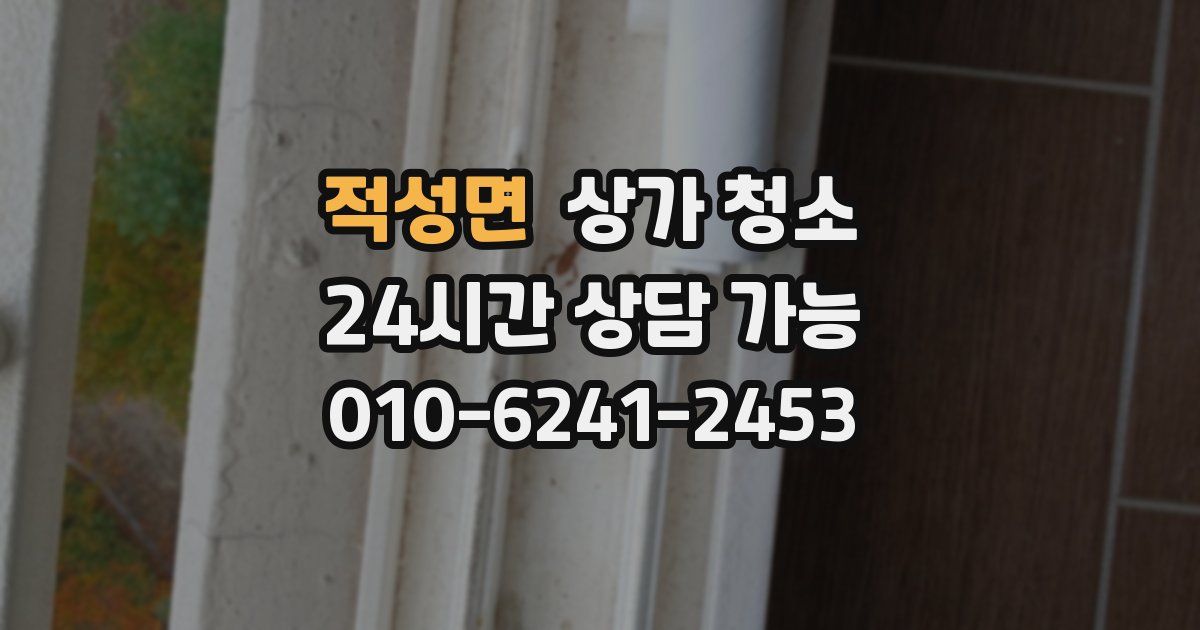 적성면 상가 청소