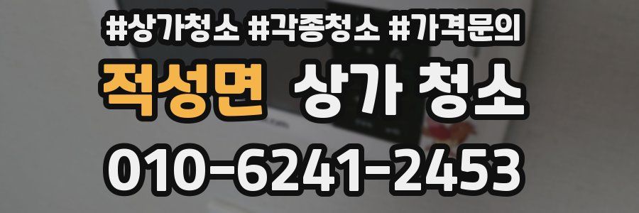 적성면 상가 청소