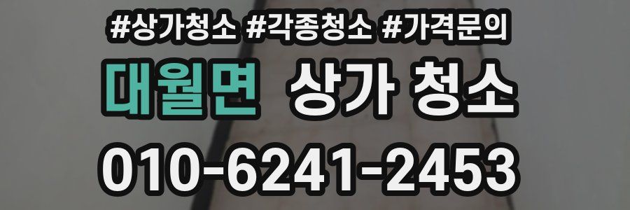 대월면 상가 청소