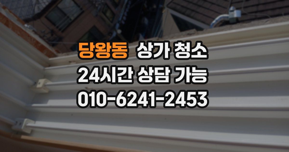 당왕동 상가 청소