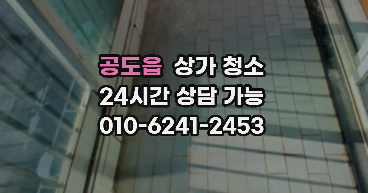 공도읍 상가 청소