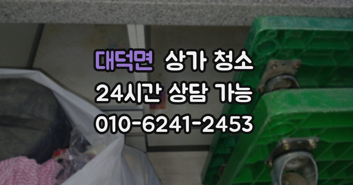 대덕면 상가 청소