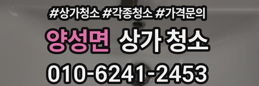 양성면 상가 청소
