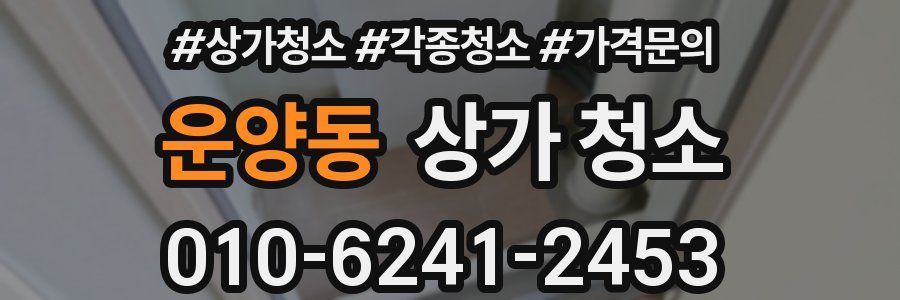 운양동 상가 청소