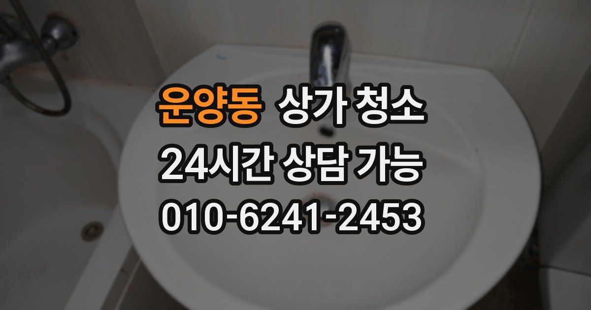 운양동 상가 청소