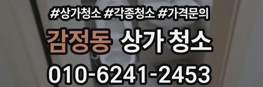 감정동 상가 청소