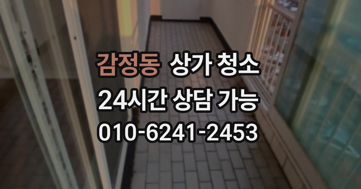 감정동 상가 청소