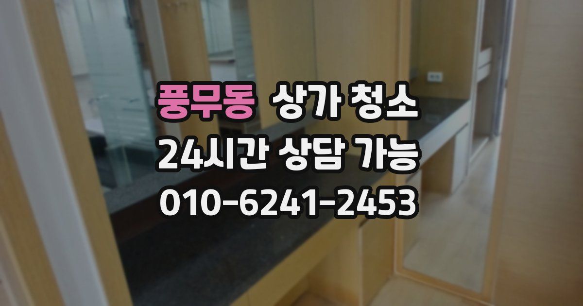 풍무동 상가 청소